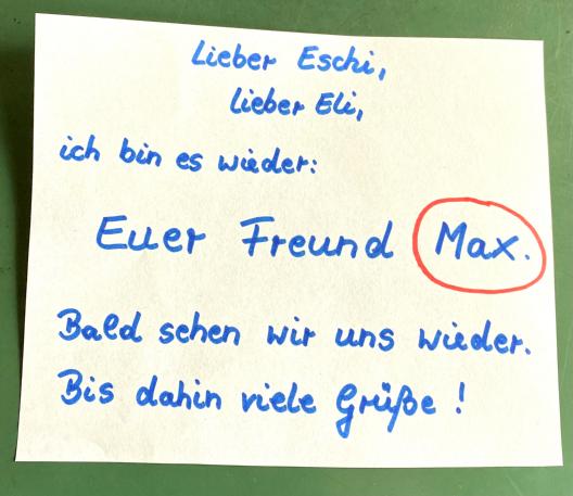 Brief von Max